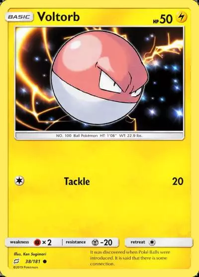 Voltorb 38/181 Team Up Pokemon card