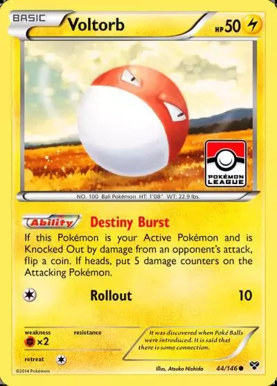 Voltorb 44/146 XY Pokemon card