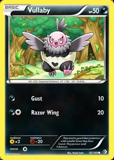 Vullaby 92/149 Boundaries Crossed Pokemon card