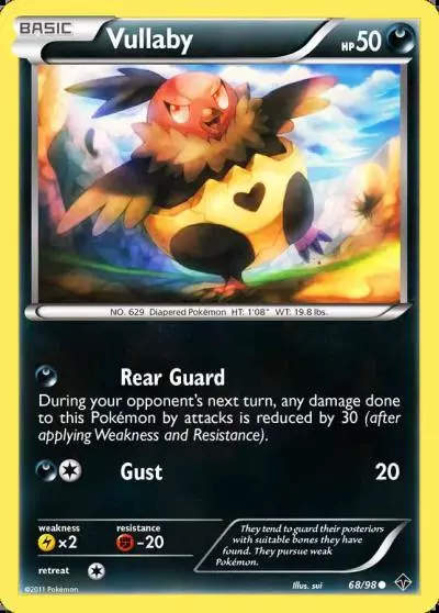 Vullaby 68/98 Emerging Powers Pokemon card