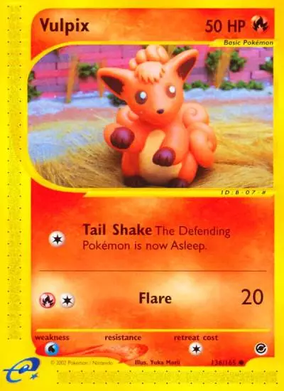 Vulpix 136/165 Expedition Base Set Pokemon card