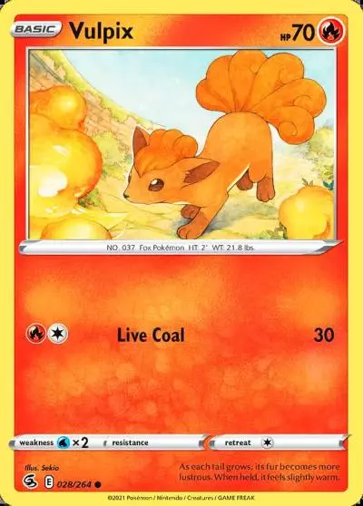 Vulpix 28/264 Fusion Strike Pokemon card