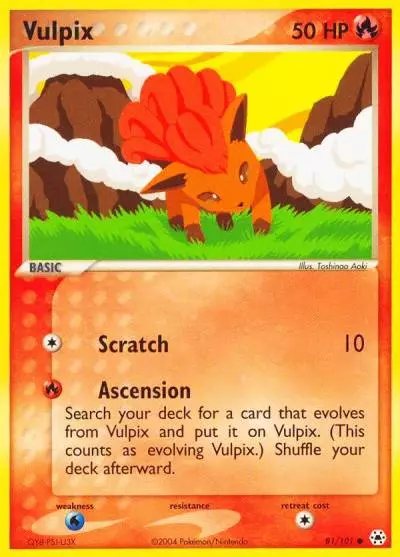 Vulpix 81/101 Hidden Legends Pokemon card