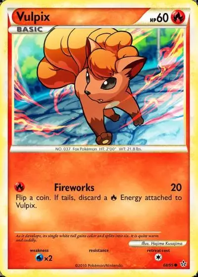 Vulpix 68/95 HS—Unleashed Pokemon card