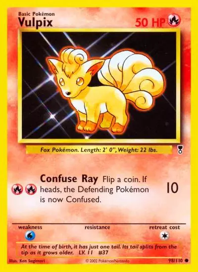 Vulpix 98/110 Legendary Collection Pokemon card