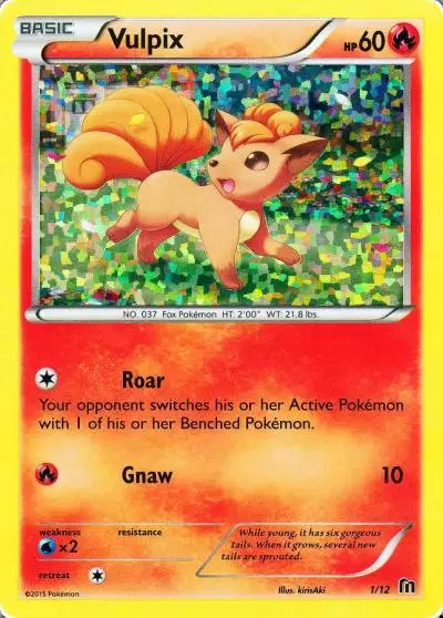 Vulpix 1/12 McDonald's Collection 2016 Pokemon card