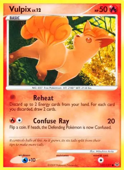 Vulpix 102/127 Platinum Pokemon card