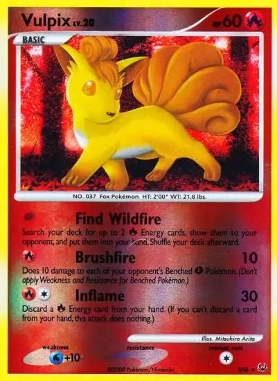 Vulpix SH6/127 Platinum Pokemon card