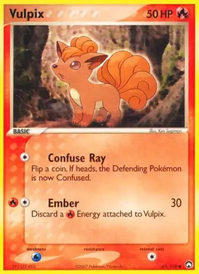 Vulpix 69/108 Power Keepers Pokemon card