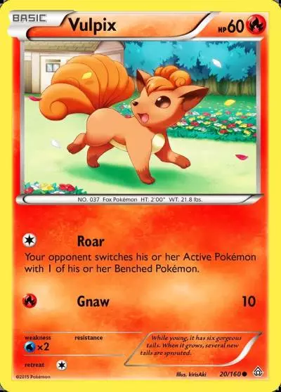 Vulpix 20/160 Primal Clash Pokemon card