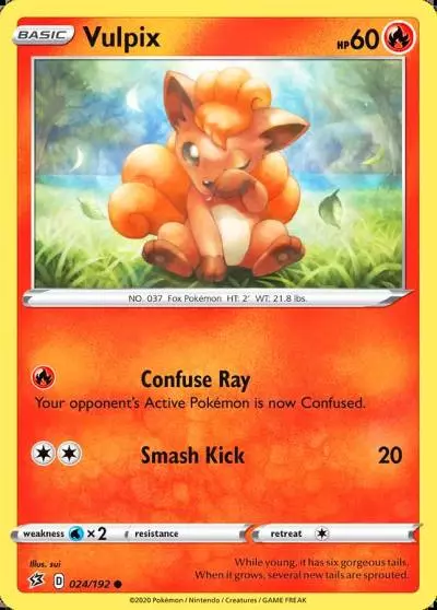Vulpix 24/192 Rebel Clash Pokemon card