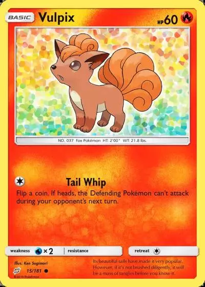 Vulpix 15/181 Team Up Pokemon card