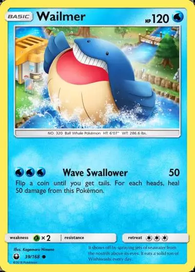Wailmer 39/168 Celestial Storm Pokemon card