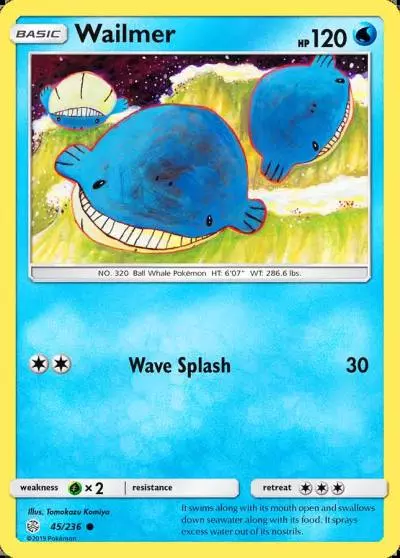 Wailmer 45/236 Cosmic Eclipse Pokemon card