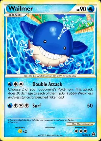 Wailmer 52/102 HS—Triumphant Pokemon card
