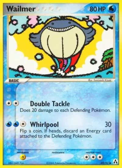 Wailmer 69/92 Legend Maker Pokemon card