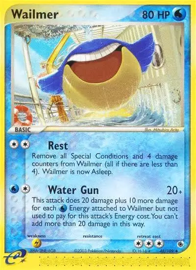 Wailmer 48/109 Ruby & Sapphire Pokemon card