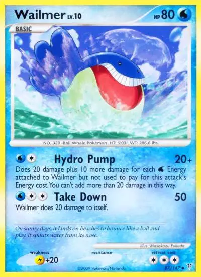 Wailmer 87/147 Supreme Victors Pokemon card