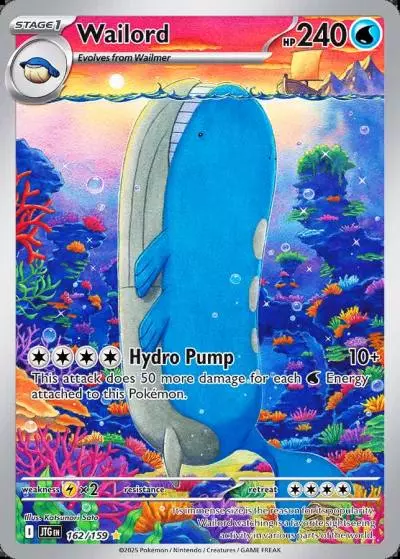 Wailord 162/159 Journey Together Pokemon card