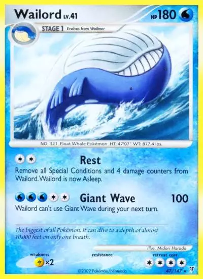 Wailord 47/147 Supreme Victors Pokemon card