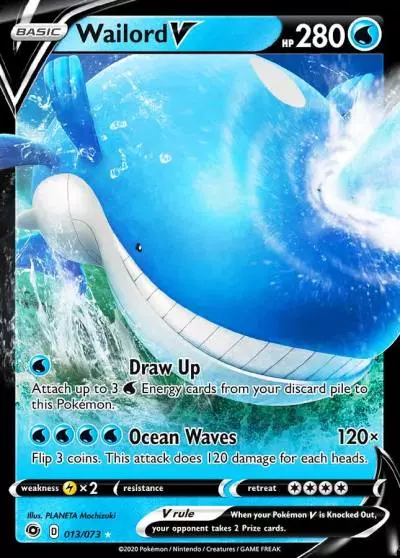 Wailord V 13/73 Champion's Path Pokemon card