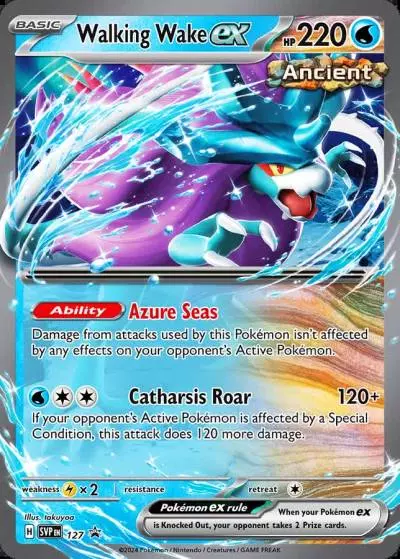 Walking Wake ex 127/165 Scarlet & Violet Black Star Promos Pokemon card