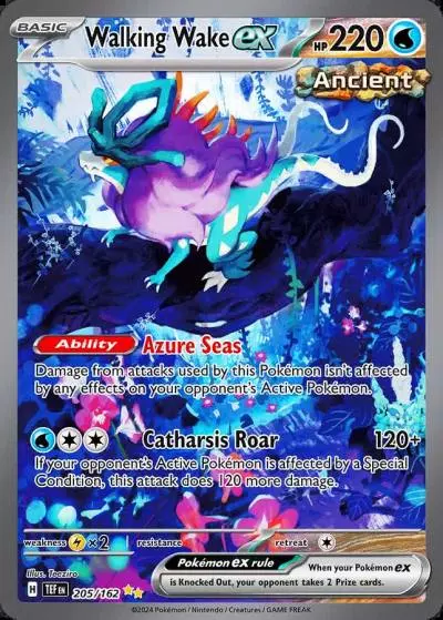 Walking Wake ex 205/162 Temporal Forces Pokemon card