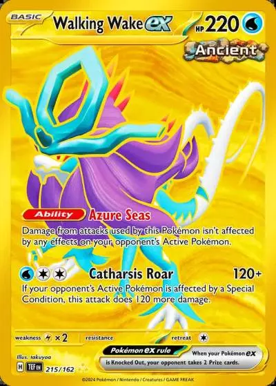 Walking Wake ex 215/162 Temporal Forces Pokemon card