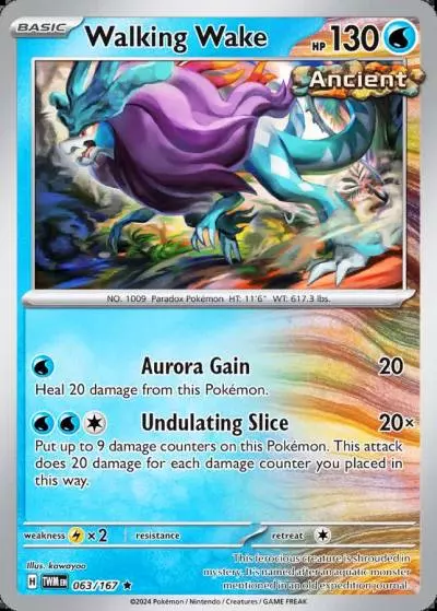 Walking Wake 63/167 Twilight Masquerade Pokemon card