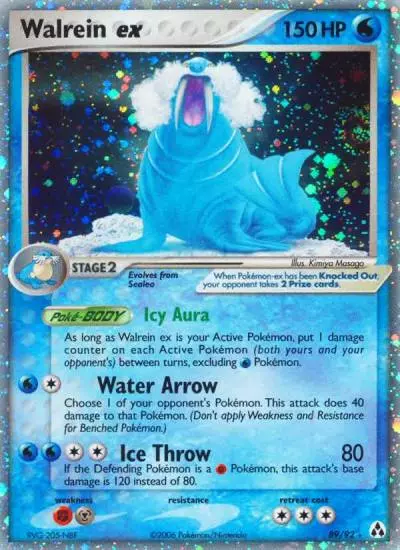 Walrein ex 89/92 Legend Maker Pokemon card