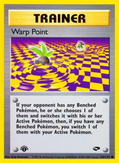 Warp Point 126/132 Gym Challenge Pokemon card