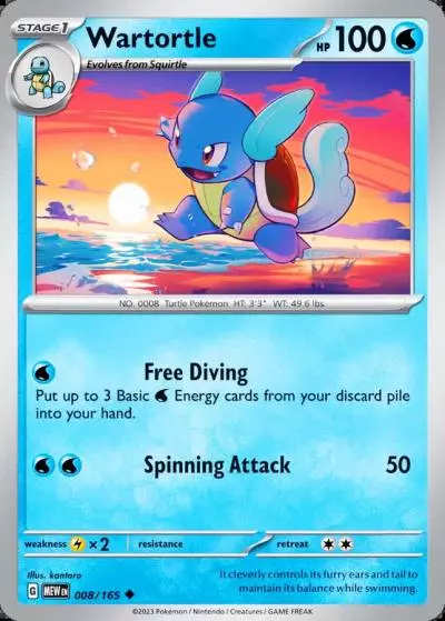 Wartortle 8/165 151 Pokemon card