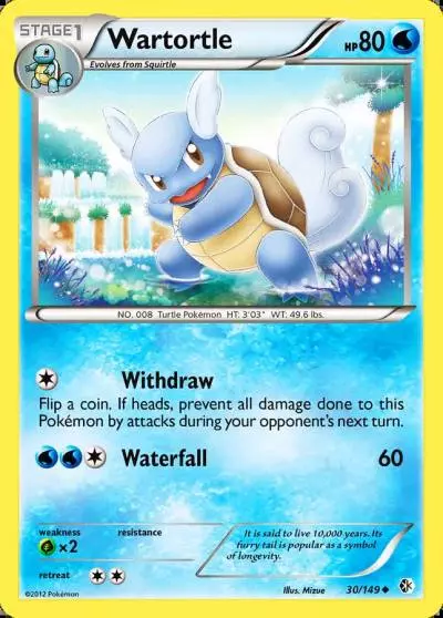 Wartortle 30/149 Boundaries Crossed Pokemon card