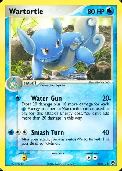 Wartortle 50/112 FireRed & LeafGreen Pokemon card