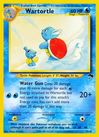 Wartortle 15/18 Southern Islands Pokemon card