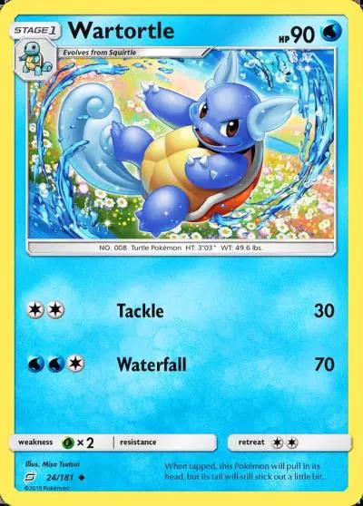 Wartortle 24/181 Team Up Pokemon card