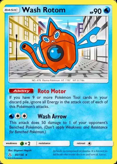 Wash Rotom 40/156 Ultra Prism Pokemon card
