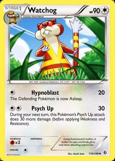 Watchog 119/149 Boundaries Crossed Pokemon card