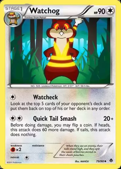 Watchog 79/98 Emerging Powers Pokemon card