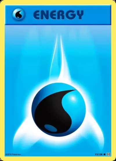 Water Energy 93/108 Evolutions Pokemon card