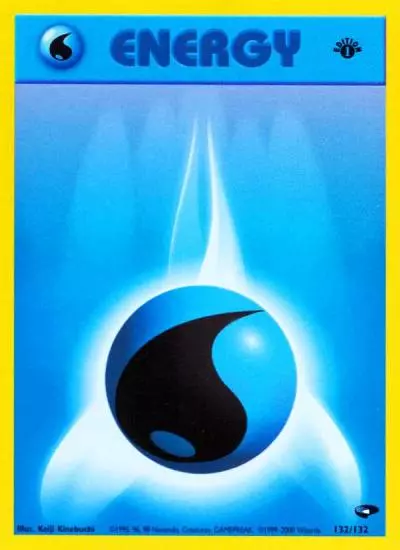 Water Energy 132/132 Gym Challenge Pokemon card