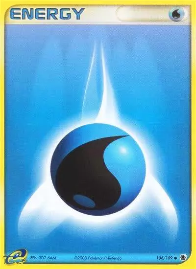 Water Energy 106/109 Ruby & Sapphire Pokemon card