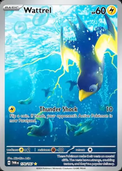 Wattrel 178/167 Twilight Masquerade Pokemon card