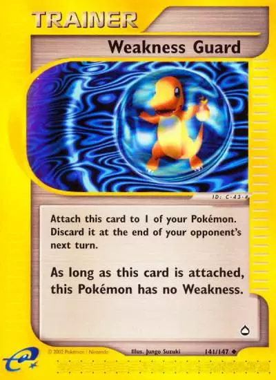 Weakness Guard 141/147 Aquapolis Pokemon card
