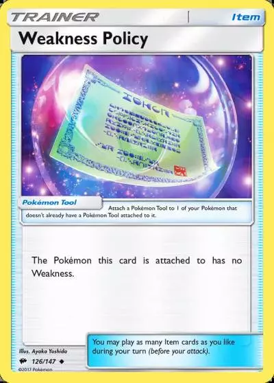 Weakness Policy 126/147 Burning Shadows Pokemon card
