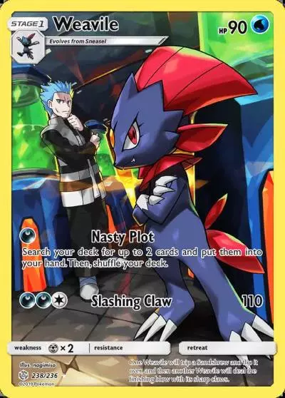 Weavile 238/236 Cosmic Eclipse Pokemon card