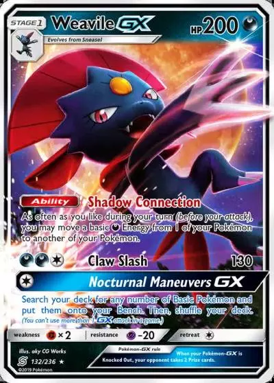 Weavile-GX 132/236 Unified Minds Pokemon card