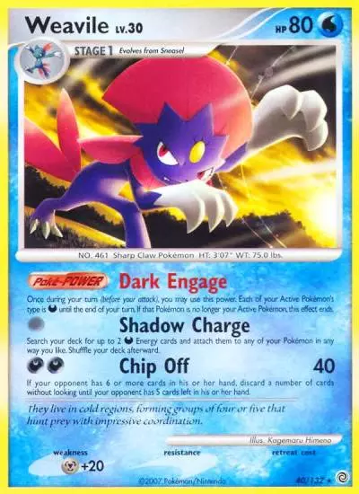 Weavile 40/132 Secret Wonders Pokemon card
