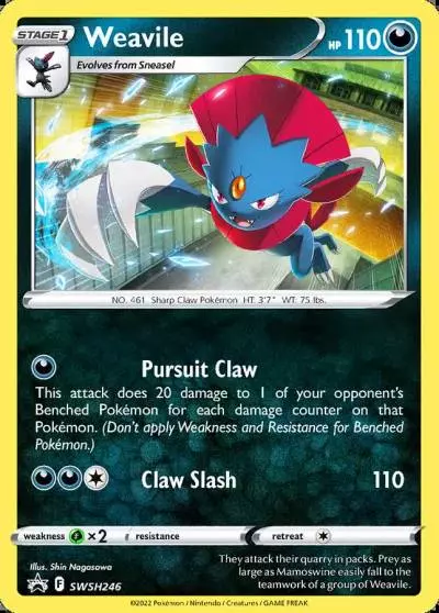 Weavile SWSH246/307 SWSH Black Star Promos Pokemon card
