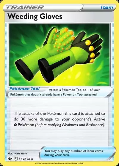 Weeding Gloves 155/198 Chilling Reign Pokemon card